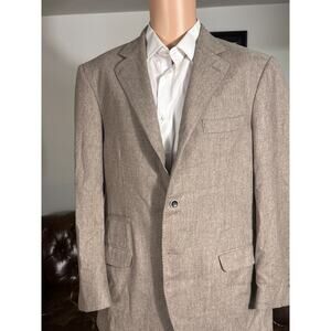 Brunello Cucinelli Taupe Flannel Sport Jacket Blazer Cashmere 54 44R US men's